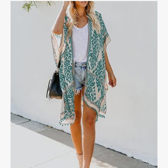 The Emma Cardigan Bohemian Kimono Cover-Up - summer  Ele - Picture 1 of 2